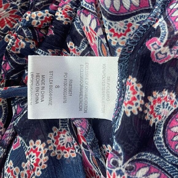 Democracy pink Paisley Blouse size S - Picture 4 of 5